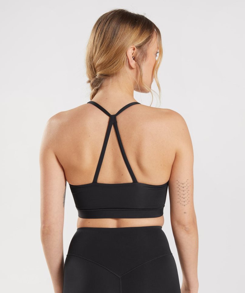 Women's Gymshark Studio Sports Bra Black | CA A65N30